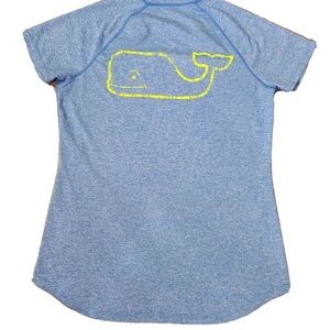 Vineyard Vines Performance Small Blue Heathered Whale Logo Women's T-Shirt